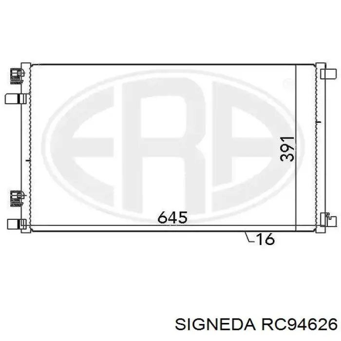 RC94626 Signeda радіатор кондиціонера