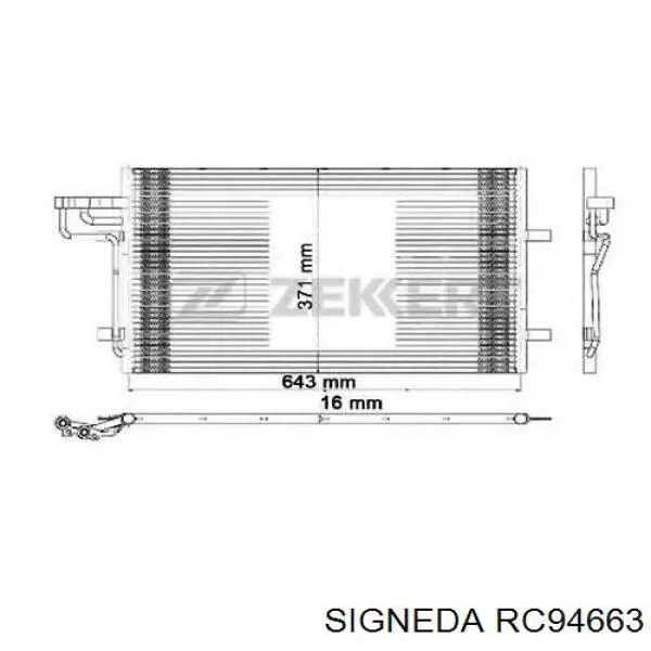Конденсатор кондиціонера Signeda RC94663 ціна, від 56.14 USD