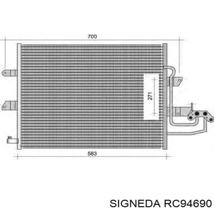 Конденсатор кондиціонера Signeda RC94690 ціна, від 82.88 USD