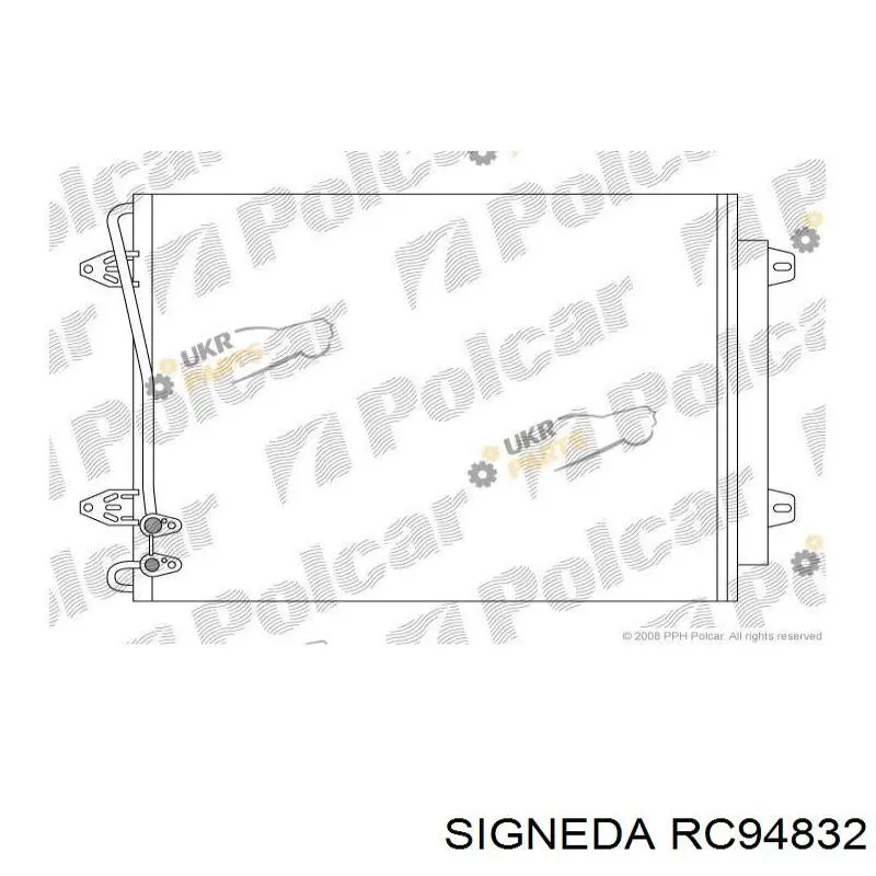 RC94832 Signeda Радиатор кондиционера