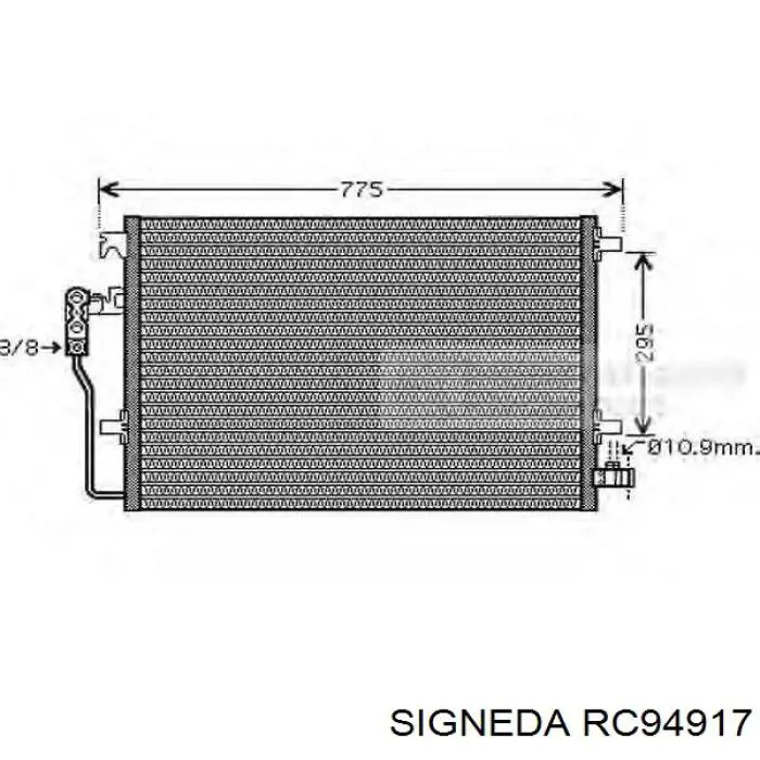 2E0820413F VAG радіатор кондиціонера
