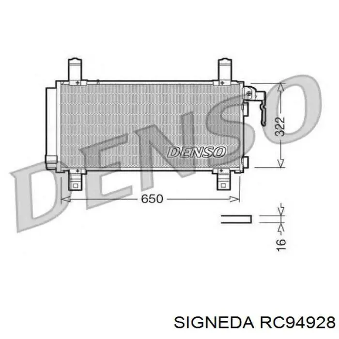 RC94928 Signeda радіатор кондиціонера