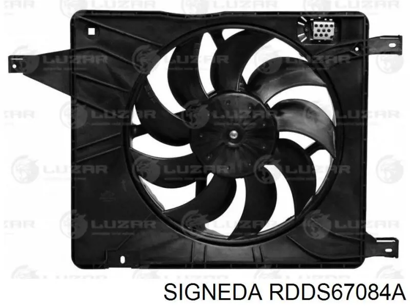 Купити RDDS67084A Signeda Дифузор радіатора охолодження, в зборі з двигуном і крильчаткою
