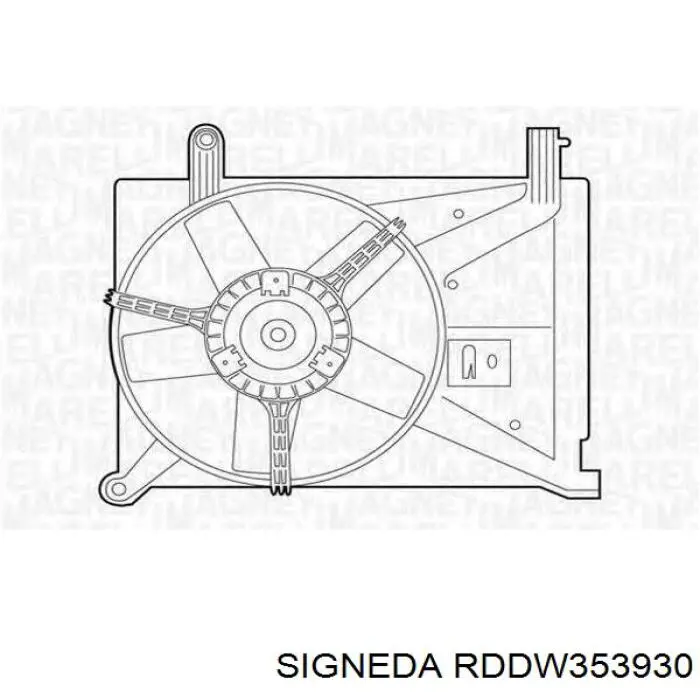 RDDW353930 Signeda вентилятор/крильчатка радіатора кондиціонера