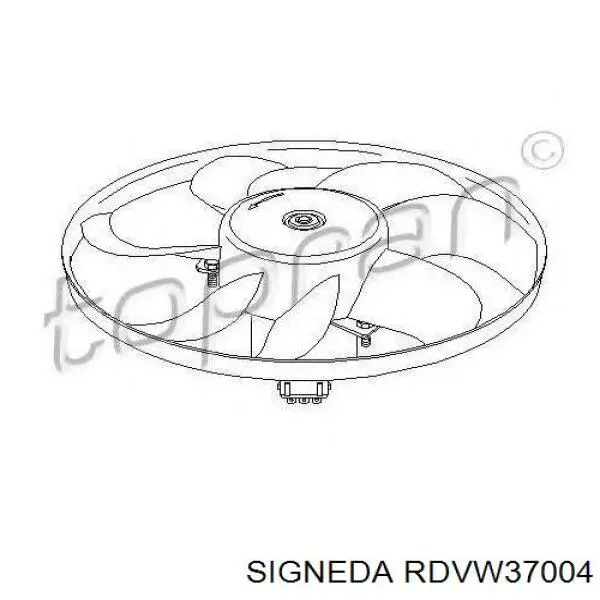Електровентилятор охолодження в зборі (двигун + крильчатка) RDVW37004 Signeda