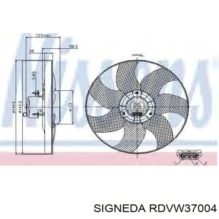 Вентилятор радіатора Ford 95VW15150MA ціна, від 35.61 USD