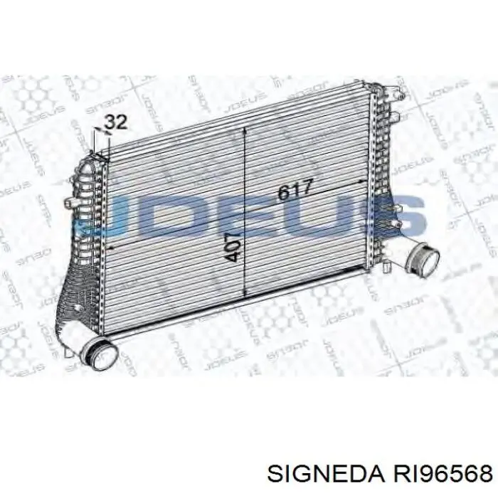 Купити RI96568 Signeda Радіатор интеркуллера