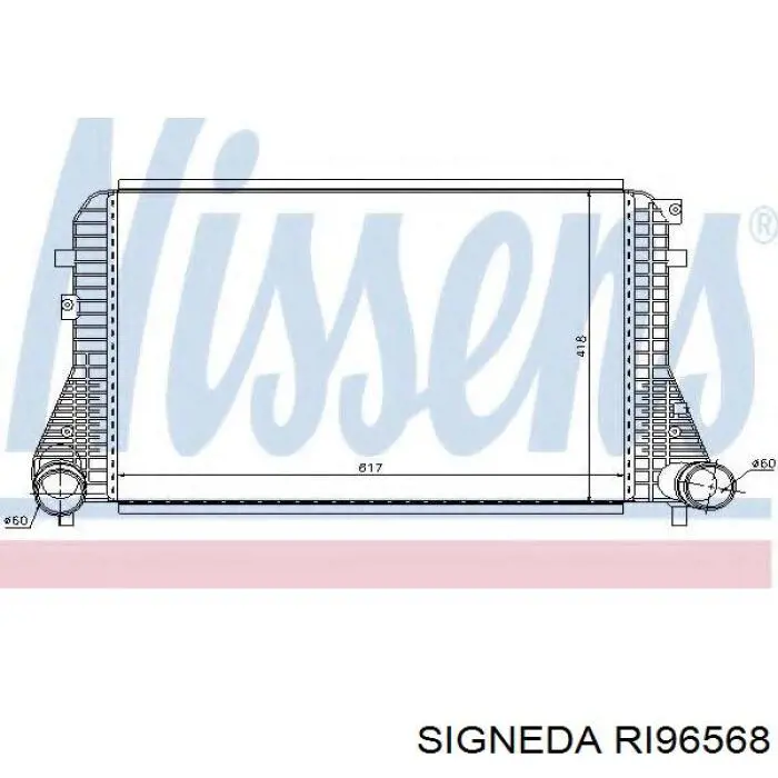 RI96568 Signeda радіатор интеркуллера