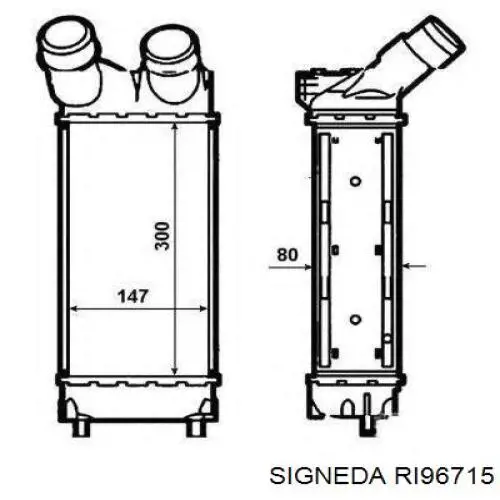 RI96715 Signeda радіатор интеркуллера