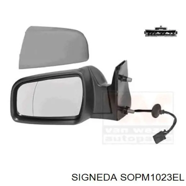 Купити SOPM1023EL Signeda Дзеркальний елемент водійського дзеркала
