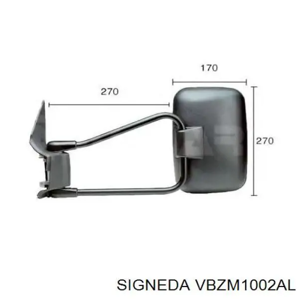 Ліве бокове дзеркало VBZM1002AL Signeda