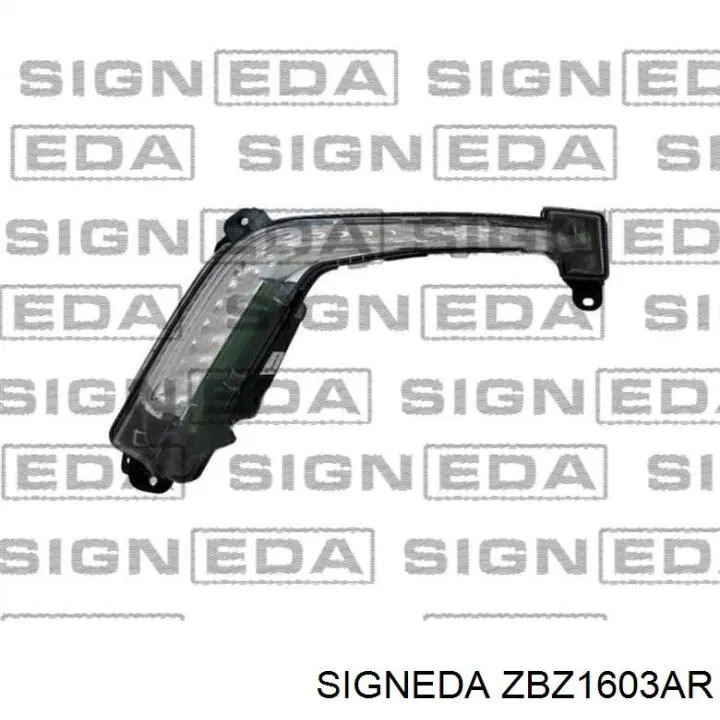 Габарит передній, нижній (ліхтар), правий ZBZ1603AR Signeda