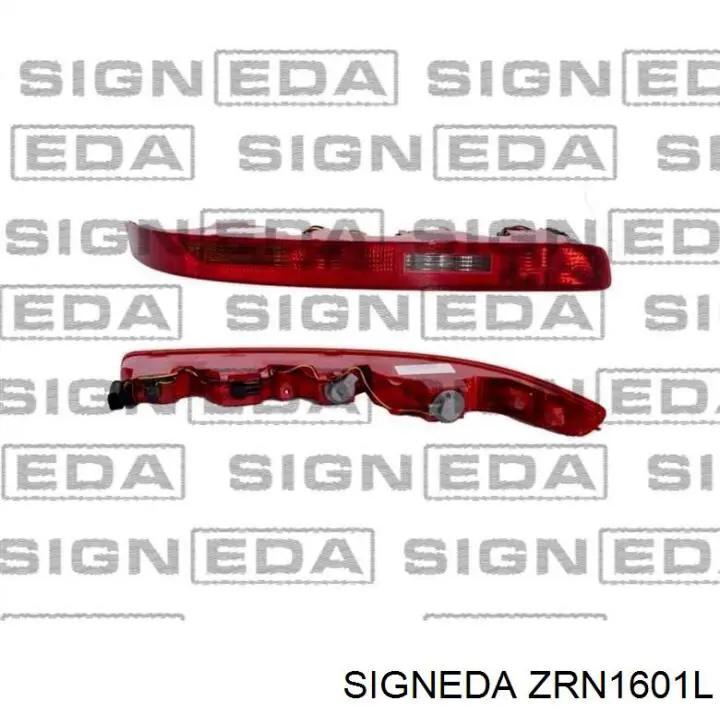 ZRN1601L Signeda катафот (відбивач заднього бампера, лівий)
