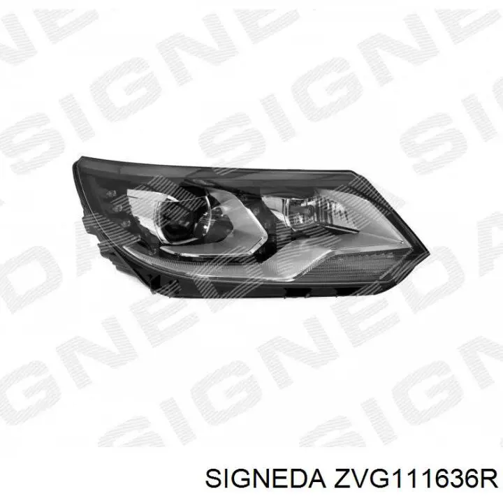 Фара права ZVG111636R Signeda