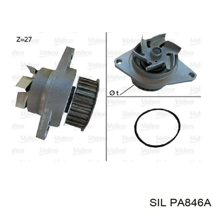 Помпа охолодження SIL PA846A ціна, від 31.64 USD
