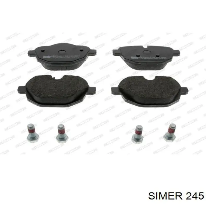 245 Simer колодки гальмівні передні, дискові