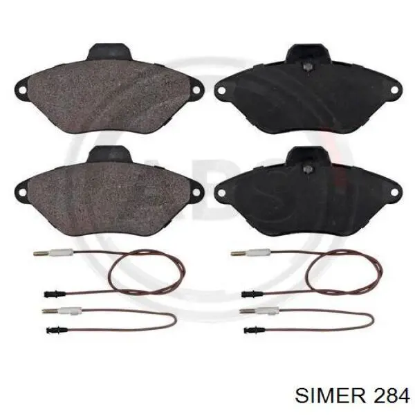 284 Simer колодки гальмівні передні, дискові