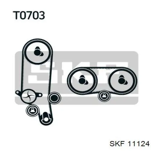 Сальник распредвала двигуна, передній SKF 11124 ціна, від 7.45 USD