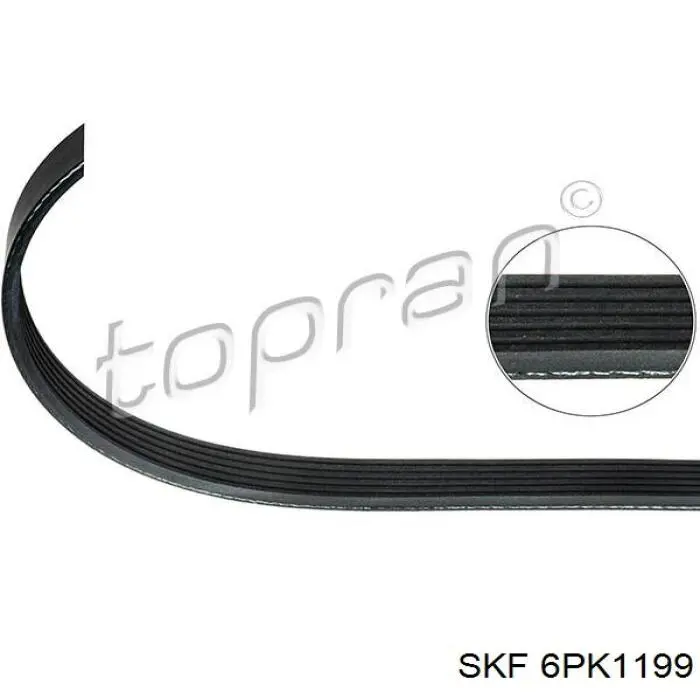 Купити 6PK1199 SKF Ремінь генератора