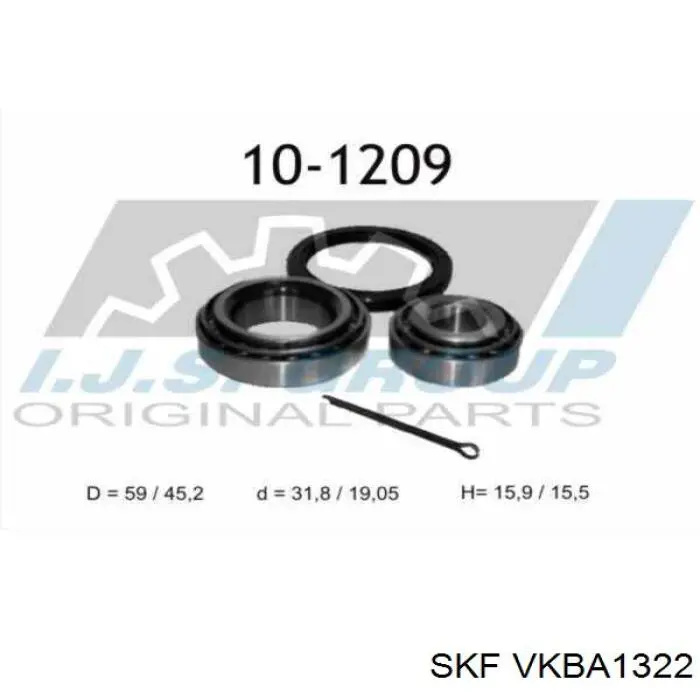 VKBA1322 SKF Підшипник ступиці задньої