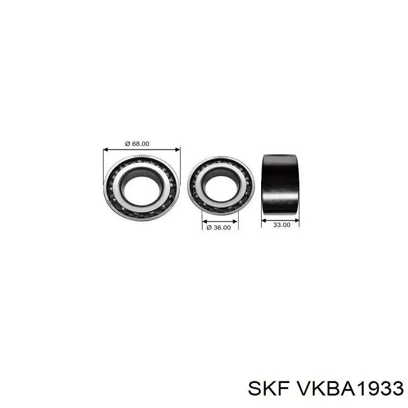 Комплект підшипник маточини передньої SKF VKBA1933 ціна, від 6.83 USD