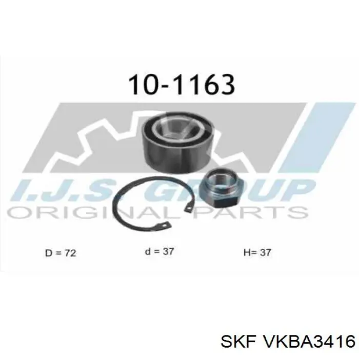VKBA3416 SKF Підшипник маточини передньої