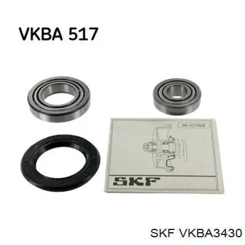 VKBA3430 SKF підшипник маточини задньої