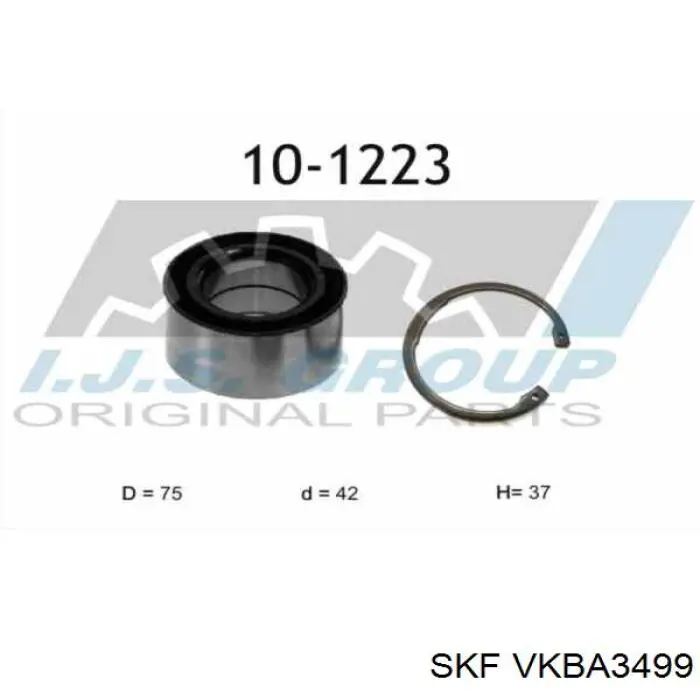 Підшипник маточини задньої SKF VKBA3499 ціна, від 32.54 USD