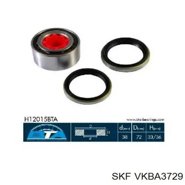 Купити VKBA3729 SKF Підшипник ступиці передньої
