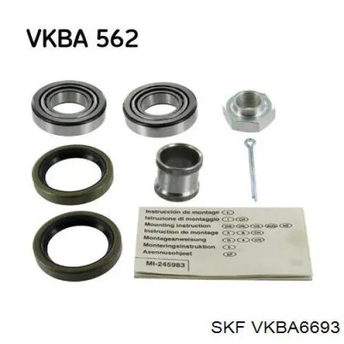 Підшипник маточини передньої VKBA6693 SKF