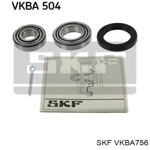 Комплект підшипник маточини передньої SKF VKBA756 ціна, від 13.30 USD