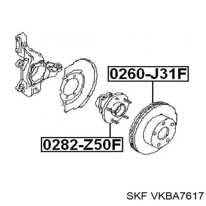 Купити VKBA7617 SKF Маточини передніх коліс