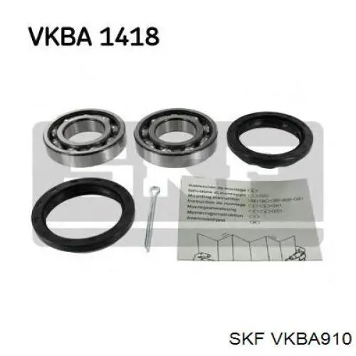Підшипник маточини задньої SKF VKBA910 ціна, від 17.76 USD