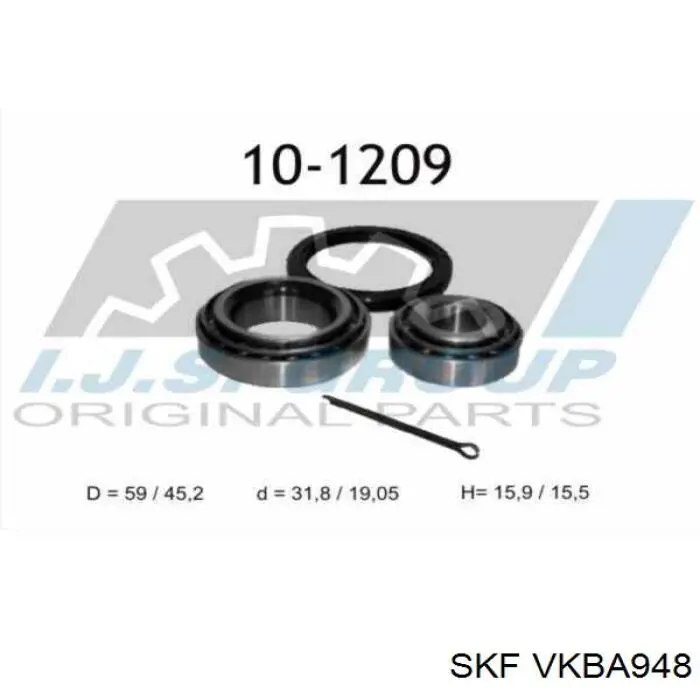 Підшипник маточини задньої SKF VKBA948 ціна, від 7.79 USD