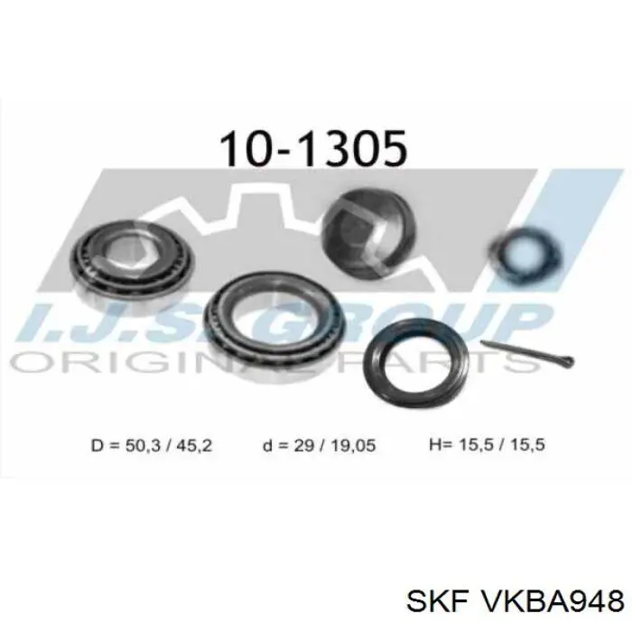 Купити VKBA948 SKF Підшипник задньої ступиці