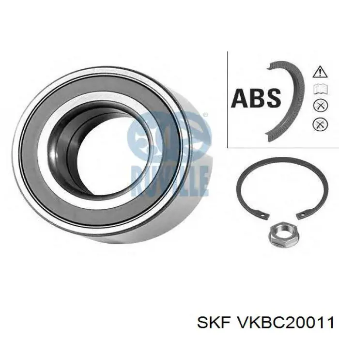 Комплект підшипник маточини передньої SKF VKBC20011 ціна, від 20.25 USD