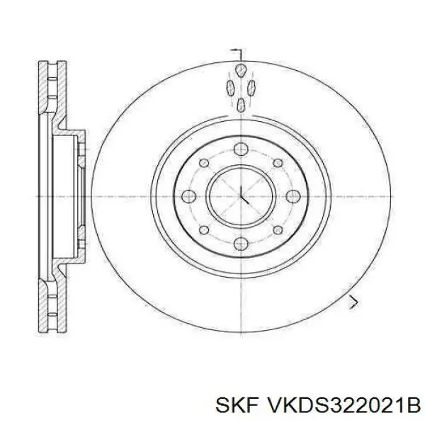 Важіль передньої підвіски нижній, правий VKDS322021B SKF