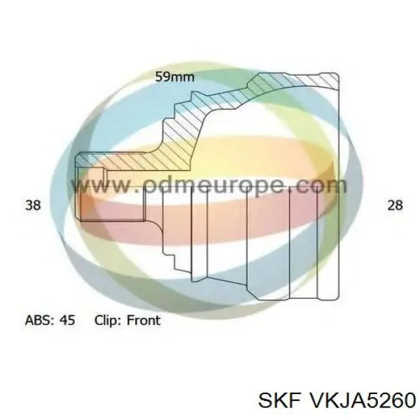 Купити VKJA5260 SKF Шарнір приводу зовнішній