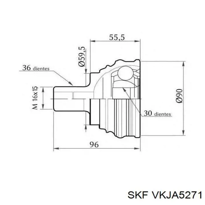 Купити VKJA5271 SKF Шарнір приводу зовнішній