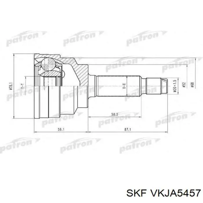 ШРУС зовнішній передній VKJA5457 SKF