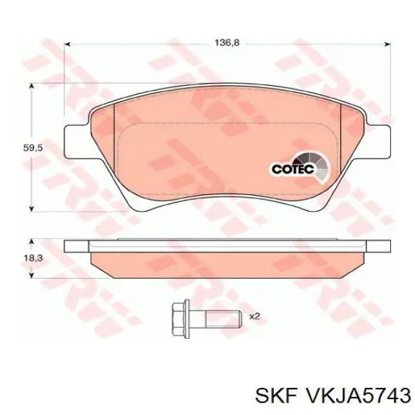 Граната колісна SKF VKJA5743 ціна, від 25.36 USD