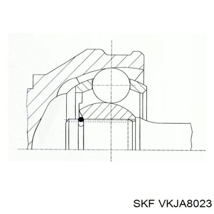 Купити VKJA8023 SKF Граната внутрішня, передня, ліва