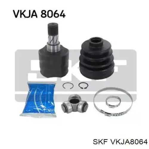 Шарнір кутових швидкостей передній лівий SKF VKJA8064 ціна, від 33.46 USD