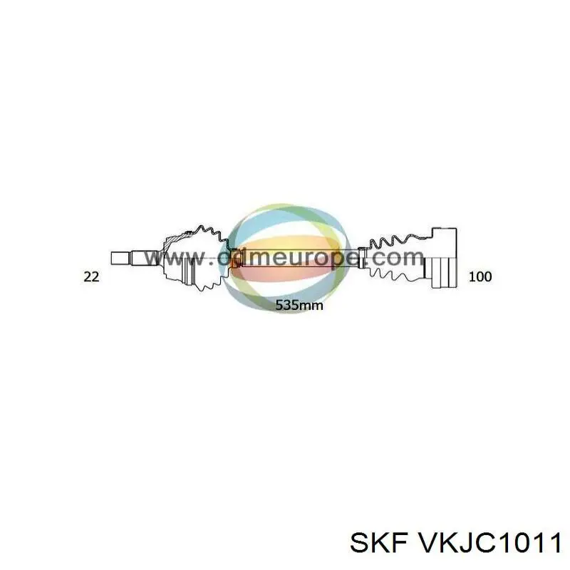 Піввісь (привід) передня, ліва VKJC1011 SKF