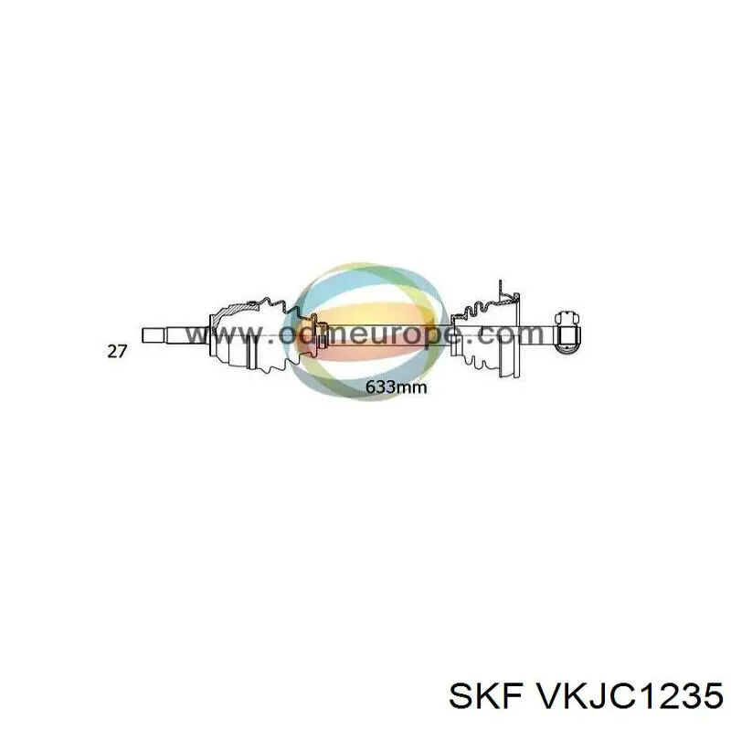 VKJC1235 SKF піввісь (привід передня, ліва)