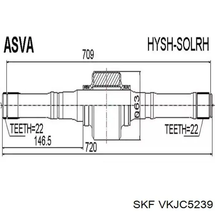 Ліва піввісь 495001W200 Hyundai/Kia