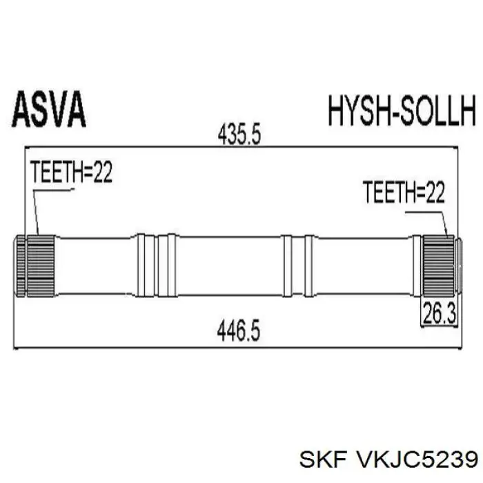 Привід передній лівий GSP 239177 ціна, від 88.60 USD