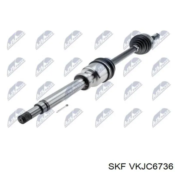 Піввісь передня, права SKF VKJC6736 ціна, від 161.32 USD