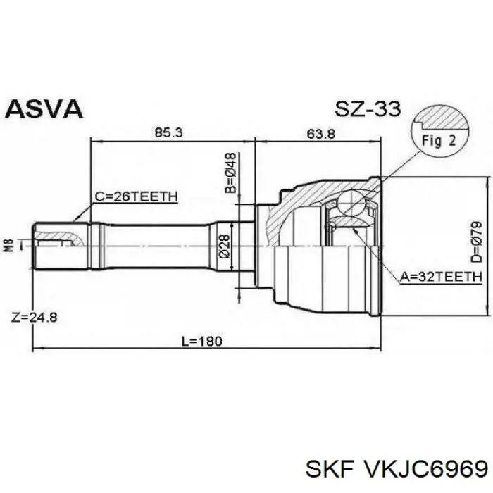 Купити 854007 GSP Шарнір приводу зовнішній