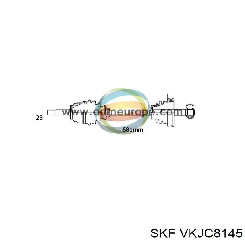 VKJC8145 SKF піввісь (привід передня, права)